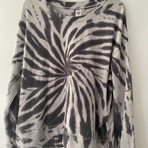 grey tie dye crew neck